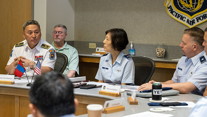Members of the Alaska Air National Guard join Mongolian counterparts, discuss future Air Force engagements
