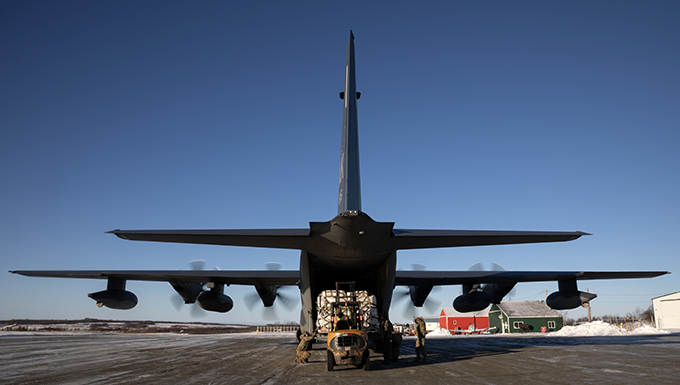 Alaska National Guard flies 14,000 pounds of meat to Toksook Bay via IRT program